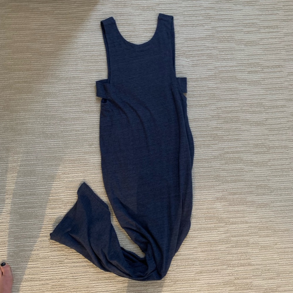 CHA SOR (chasor) navy casual maxi dress